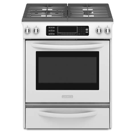 kitchen aid gas stove white